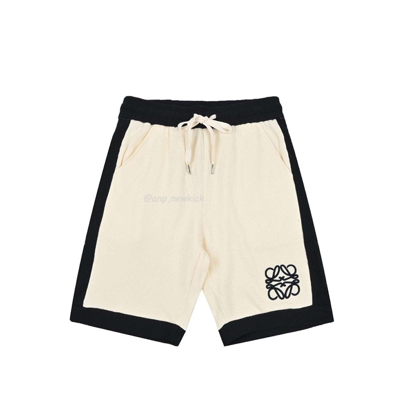 Loewe 24ss Embroidered Logo Color Blocking Waffle Shorts (6) - newkick.vip